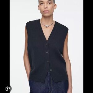 NEW COS Cashmere Blend Sweater Vest Navy